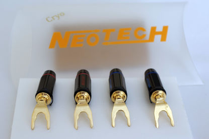 Obrazek Komplet wtyków widelek NeoTech SK-8Y OFC - 4 sztuki
