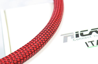 Obrazek Ricable Custom Oplot RB13 Red/Black - na kabel o srednicy 10-16 mm